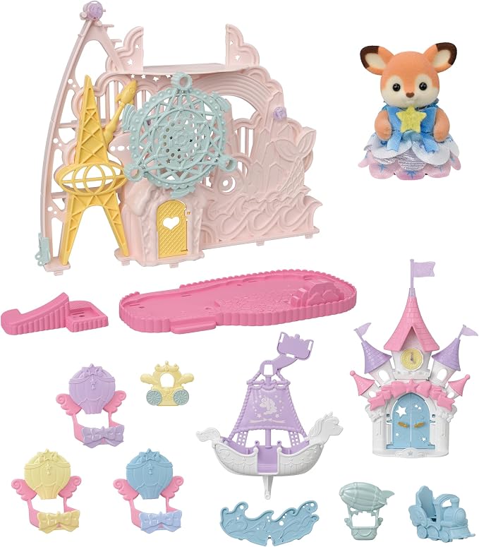 Calico Critters Baby Dream Amusement Park, Dollhouse Playset with 1 Collectible Doll Figure