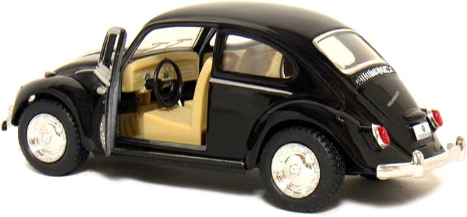 KiNSMART - 1967 Volkswagen Classic Beetle 5 Inch 1:32 Scale Die Cast Metal Model Toy (Black)
