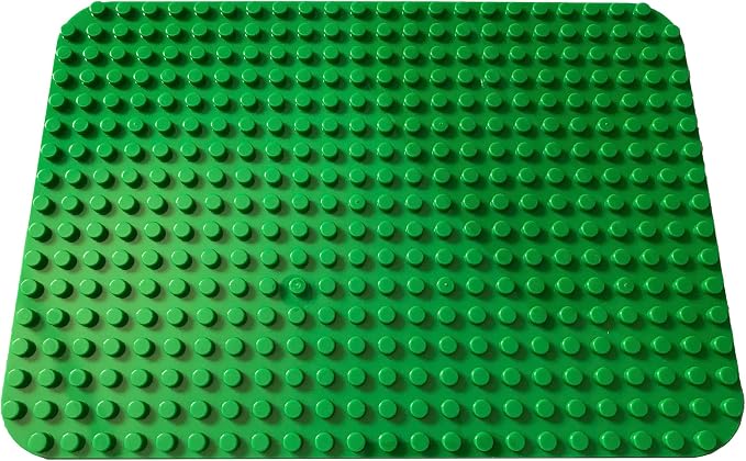 Apostrophe Games Building Block Base Plate for Large Blocks 15" x 10" (1x Green) Compatible with Major Brands, STEM Learning