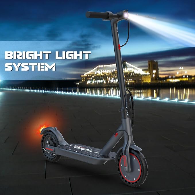 Werhy Kids Electric Scooter, 350W Motor, 19 Mph Speed & 15 Miles Range, 8.5" Solid Tires, Lightweight Foldable Scooter with Dual Braking System, Max Load 265LBS