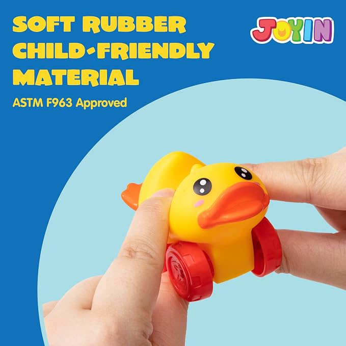 JOYIN Animal Cars, Soft Rubber Car Set Toy, Baby Mini Vehicles, Bath Toy Car for Boys and Girls, Summer Beach and Pool Activity Gift, Party Favors for Kids