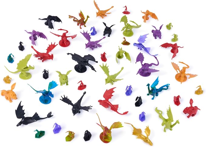 DreamWorks Dragons, World of Berk: Dragon Flock Arena, 50 Collectible Dragons and Vikings Figures for Ages 4 and up