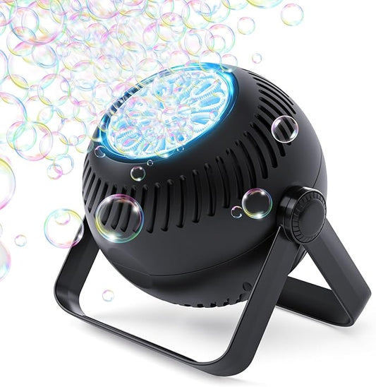 2026 Bubble Machine, 20000+ Bubbles Rechargeable Bubble Maker, Automatic Bubble Blower with Lights & 360° Adjustable Angle, Outdoor Bubble Toys Gifts for Kids, Birthday Parties, Backyard, Wedding