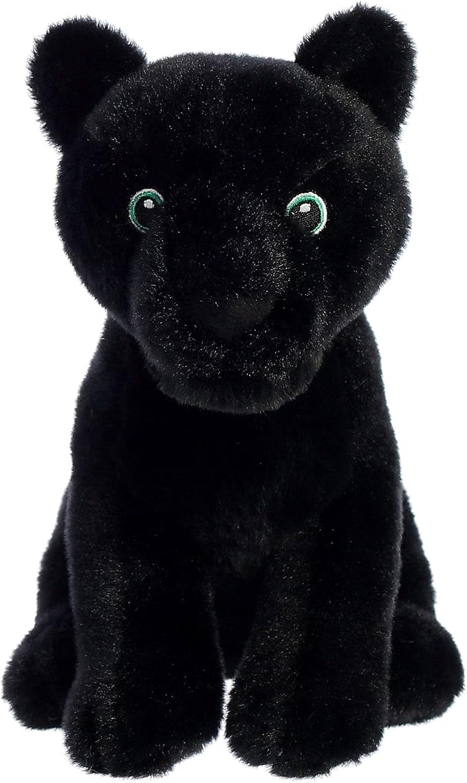 Aurora® Responsibly Made Eco Nation™ Panther Stuffed Animal - Ideal for Playtime Adventures - Perfect for Birthdays or Just Because - Black 7.5 Inches