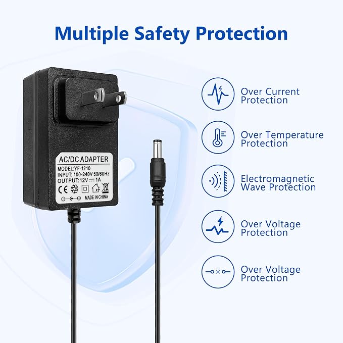 12V Battery Charger for Kids Ride On Toys, Electric Cars, Power Wheels, Motorcycles, ATVs, for Jeep, for Dodge Charger Toy Car Universal adapter for 12V Ride On Vehicles and Small Electric Toys