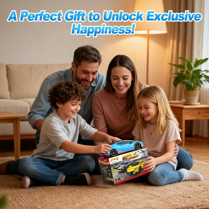 Lamborghini Remote Control Car, 1:24 Scale Officially Licensed Lambo Toy Car, 25KM/H High Speed Fast RC Drift Car with LED Light 2.4GHz Model Cars for Boys Girls Kids Adults Birthday Ideas Gift