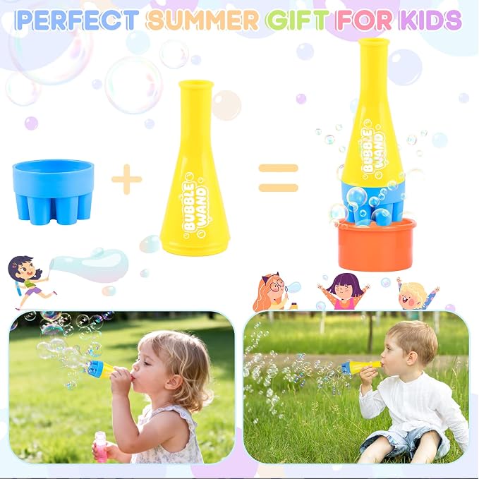 REZUCREY 27 Pcs Big Bubble Wands Toys Set, Giant Bubble Wands with Tray for Kids Summer Outdoor Toys Bubbles Party Favors Bubbles Maker Bulk for Kids Toddlers Boys Girls Age 3 4 5 6 7 8+
