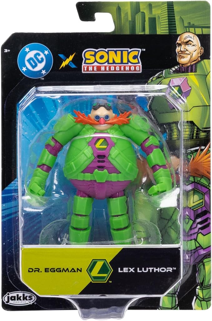 DC X Sonic Collectable 2.5 Inch Scale Action Figures Knuckles Silver Rouge Dr. Eggman Featuring Multiple Points of Articulation for Action-Packed Posing