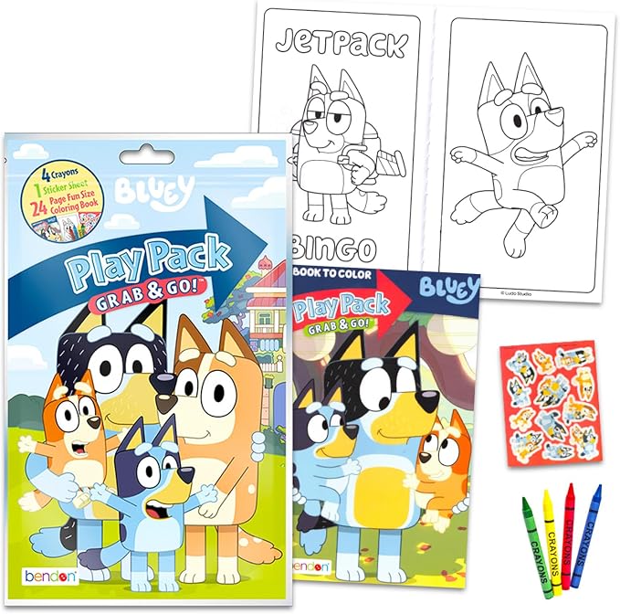 Bluey Ultimate Coloring and Activity Book Set - Coloring Bundle for Kids Coloring Pages, Mess Free Coloring, Stickers, More | Jumbo Bluey Coloring Books 4-8, 3-5, 8-12