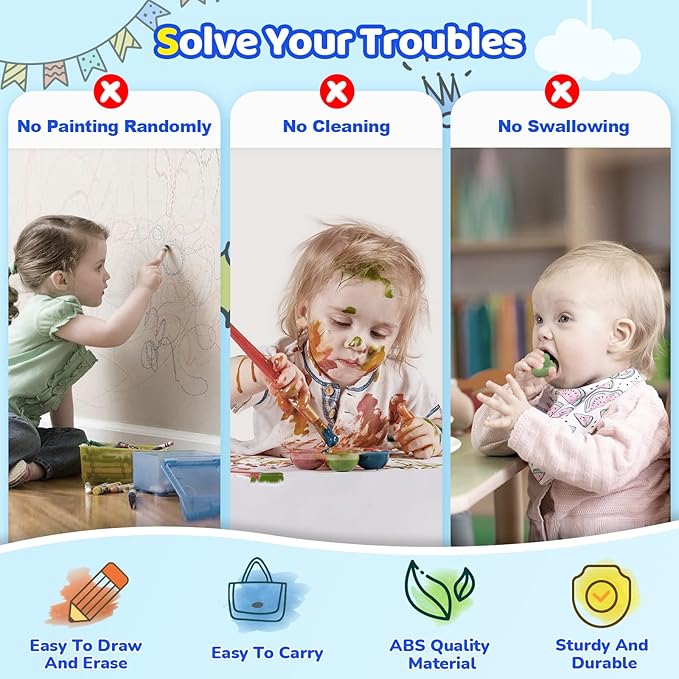 Kikidex Magnetic Drawing Board, Toddler Girl Toys for 1-3 Year Old, Doodle Board Pad Learning and Educational Toys for 1 2 3 Year Old Baby Kids Birthday Gift (Green)