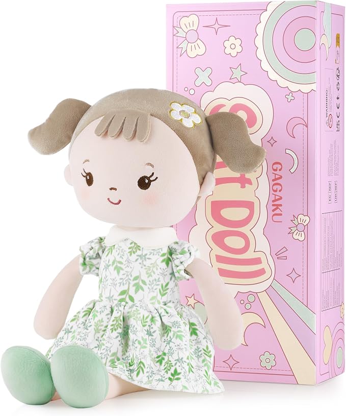 GAGAKU Soft Baby Doll Toys (16'') for Girls, My First Baby Rag Dolls for Girl Birthday Gift Plush Doll Toys Machine Washable Baby Doll for Toddler Kids Infants