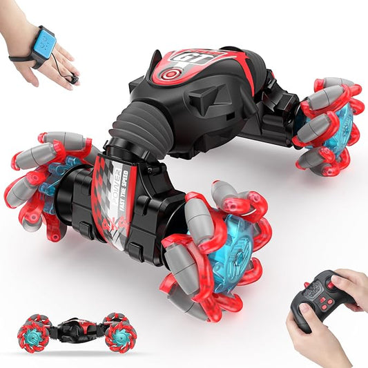 1:16 Gesture Sensing RC Stunt Car, Hand Controlled Remote Control Twist Cars with Light & Music, 4WD 360° Rotate Transform Drift, Gifts for 8-12 Kids Age 8 9 10 11 12 Yrs Old‌