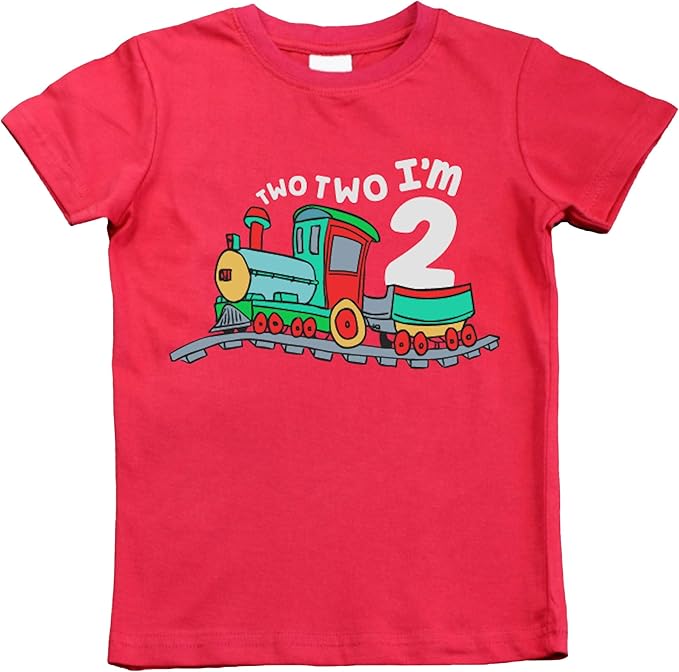 Unordinary Toddler 2nd Birthday Shirt boy Chugga Chugga Two Two Train im 2 Years Old Second Birthday Tshirt