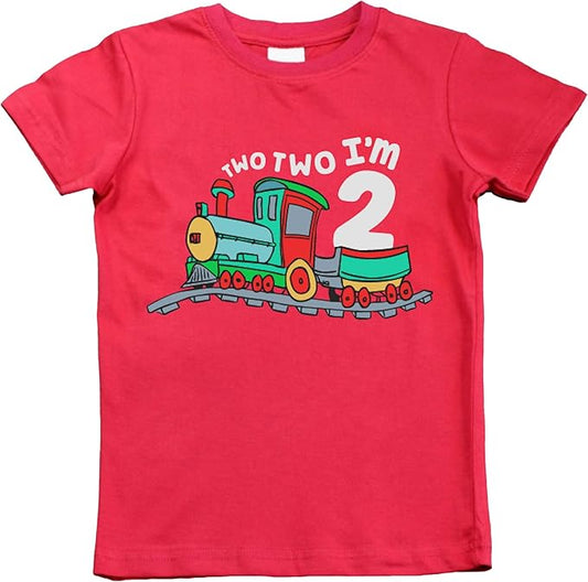 Unordinary Toddler 2nd Birthday Shirt boy Chugga Chugga Two Two Train im 2 Years Old Second Birthday Tshirt
