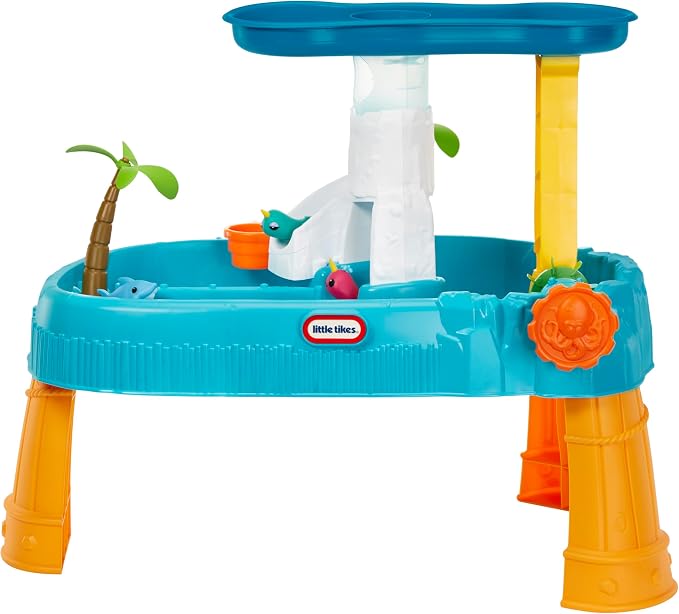 Little Tikes Waterfall Island Water Table (Amazon Exclusive) Activity Playset with Accessories, Outdoor, for Boys and Girls Ages 2-5 Years