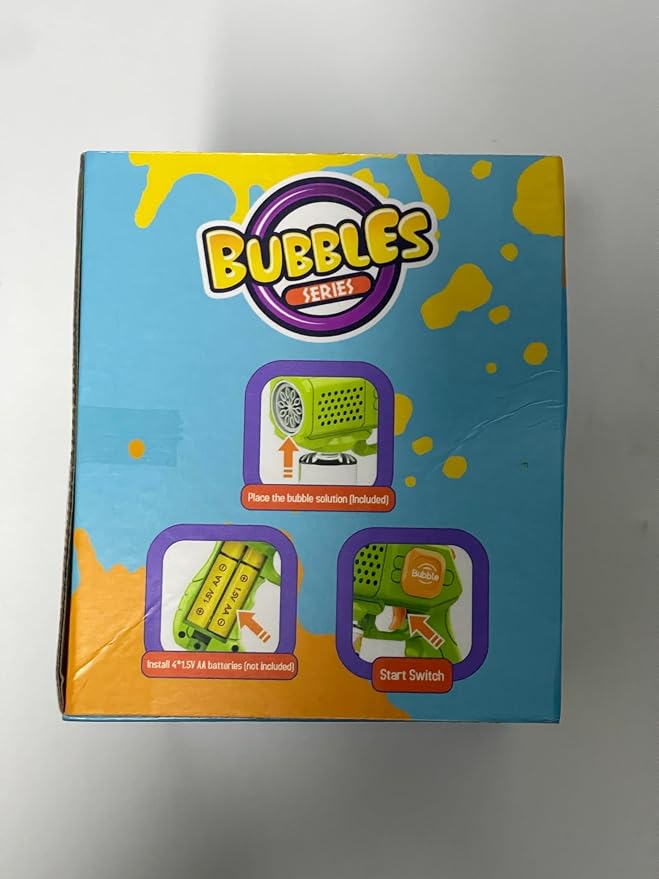 Panacare 2 Packs Bubble Gun,Automatic bubbele Maker with 10 Holes/Lighting,Bubble Maker Toy for Kids/Pets.10000+Rich Bubbles/Min with Bubble Solution.Best Gifts for Birthday/Party/Wedding