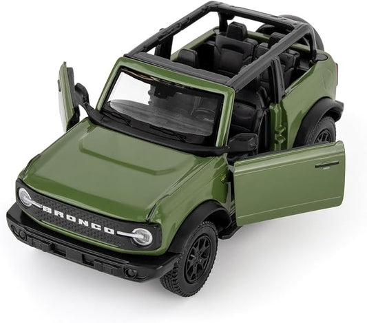 Ford Bronco Badlands 2dr Car Model, 1:36 Diecast Ford Toy Cars, Collectible Pull Back Car Gift for Kids Boys Girls(Green)