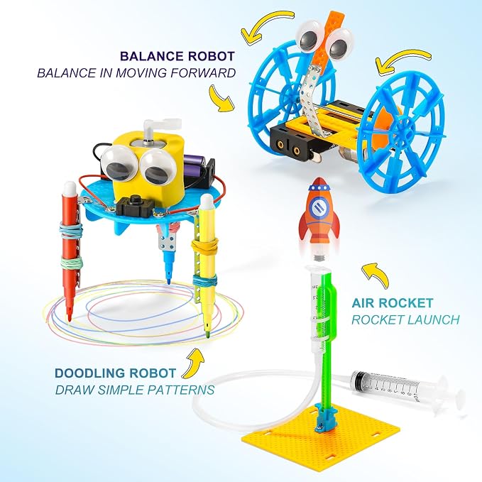 Robotics for Kids Ages 8-12, Boy Crafts Kids STEM Science Robot Building Kits 8-10 10-12, STEM Toys for Boys Gifts Age 8 10 12 13 14 Year Old