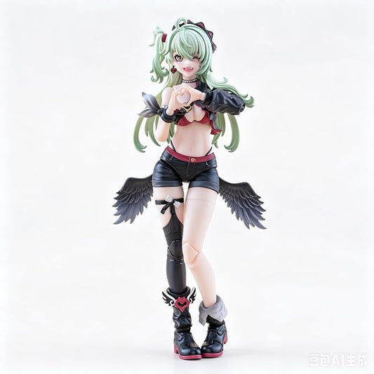 Pipigirl 1/12 Scale Anime Style Action Figures Kits, Magical Angel Hoshikawa Neko, 6.5 in Collectible Action Figures, No Assembly Required