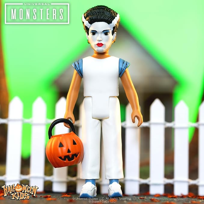 Super7 Halloween Kids Universal Monsters Bride of Frankenstein Girl - 3.75" Universal Monsters Movies Action Figure Classic Movie Collectibles