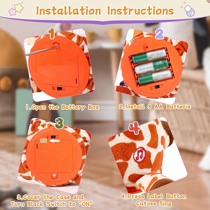 Dancing Talking Giraffe Toy, Stuffed Animal Baby Toy Repeating What You Say, Glowing Musical Giraffe Gifts for Toddlers 1-3 Years Old, for Kids (New Giraffe)