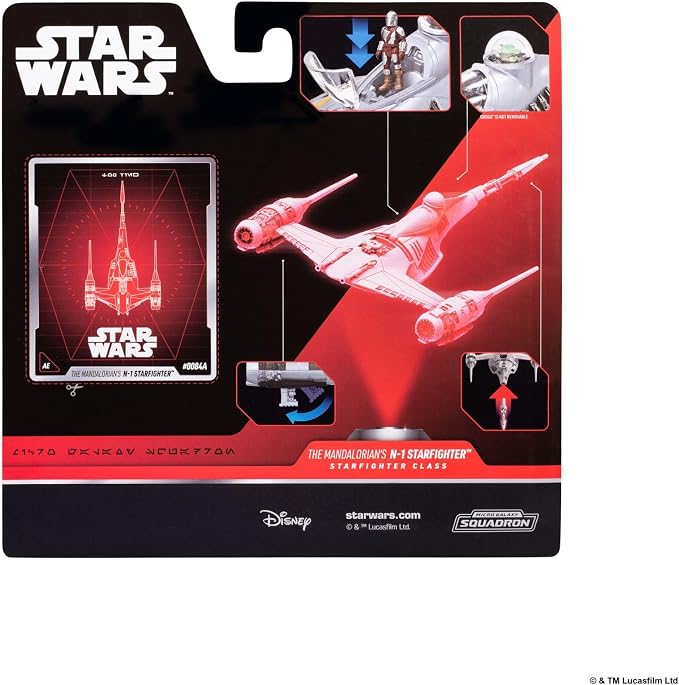 Star Wars™ Micro Galaxy Squadron The Mandalorian's N-1 Starfighter (Armada Edition) - 5-inch Vehicle with 1-Inch Micro Figure Accessory
