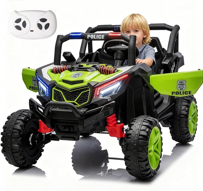 4WD UTV 24V Ride On Toys for Big Kids Ride On 2 Seater Ride On Toys Kids | 2 Seater Ride On Car for Kids Side-by-Side UTV Electric Cars for Kids Electric Ride Car Ride On Toys for Kids 4-8