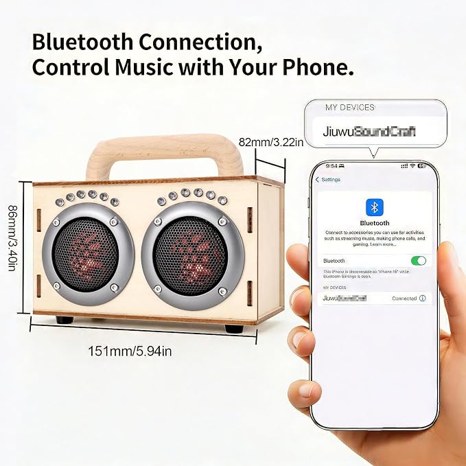 STEM Projects Kit for Kids & Adults Age 8-12 Build Your Own Wood Bluetooth Speaker DIY Science Experiment Electronics Kit for Boys & Girls 8-13 9 10 14 16, Birthday & Graduation Gift