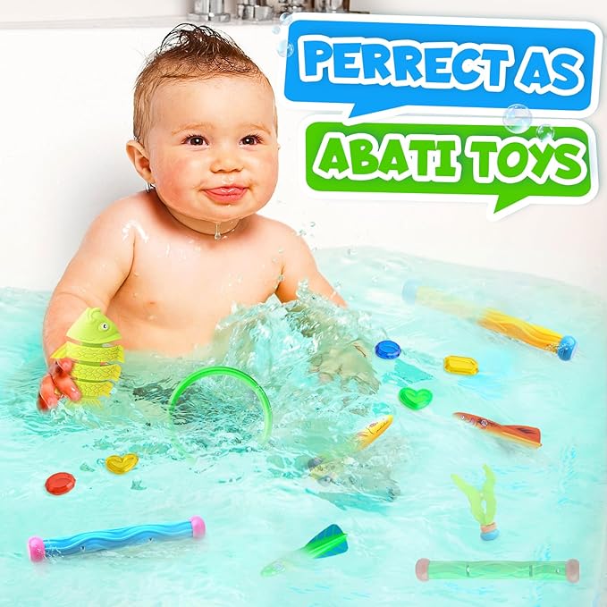 Dive Rings Pool Toys Adults, 26 Pcs Diving Toys for Kids Ages 4-8, Shark Torpedo Dive Set, Octopus Toddler Water Fun Toys, Summer Essentials Underwater Swimming Throwing Gifts for Boys & Girls