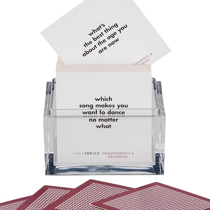 TableTopics Grandparents & Grandkids Conversation Cards to Connect Generations of Your Family, 135 Fun Questions to Explore New Topics with Kids
