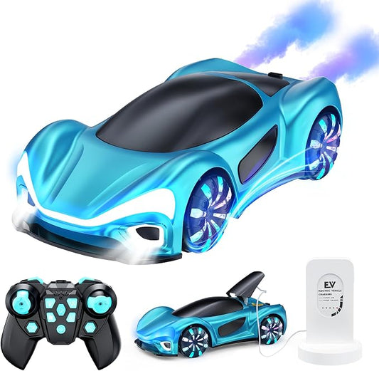 Remote Control Car,RC Cars Boys Toys for 6 7 8 9 10 11 12 Year Old 2.4GHz 360° Rotate RC Cars with Cool Lights, Music & Spray Effects Cool Birthday for Kids & Boys 6-12