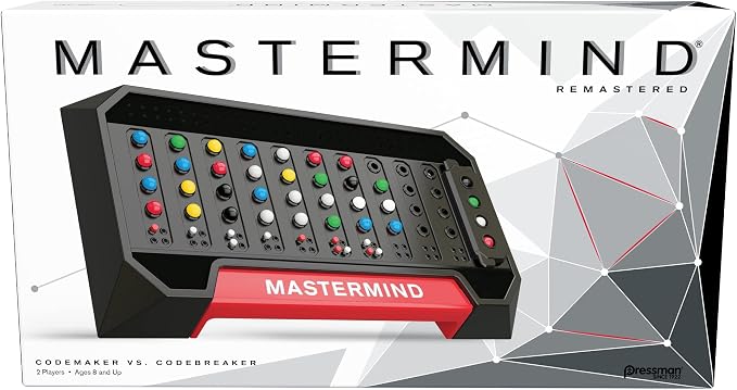 Pressman The Original Mastermind: The Strategy Game of Codemaker Vs. Codebreaker | Multicolor | Great Gift Idea | Promotes STEM Principles | 2 Players, Ages 8+