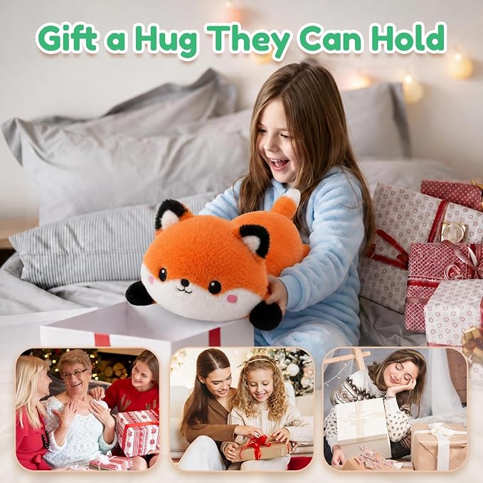 Fox Weighted Stuffed Animal, Soft Plush Toy Gift (24.8 Inch, 3.6 Lbs)