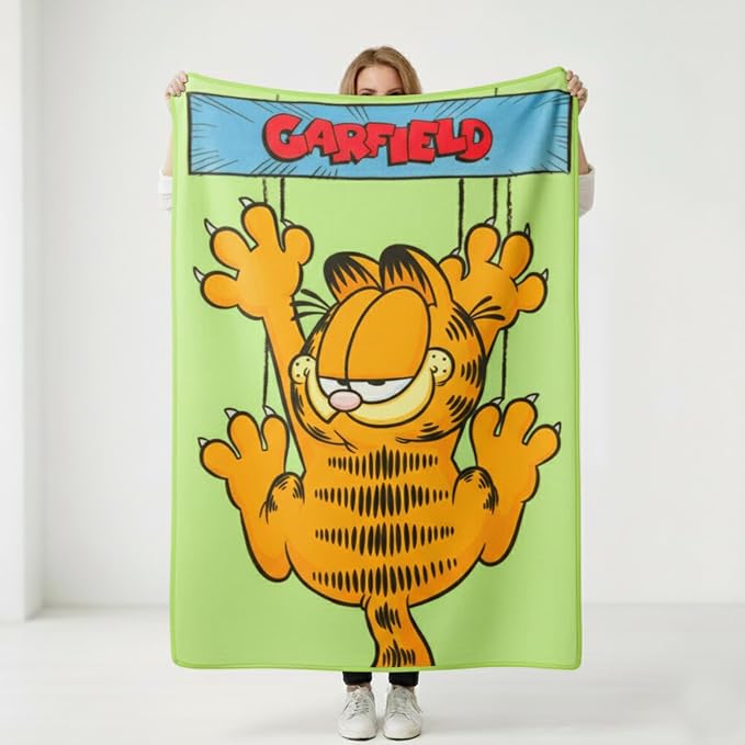 Silver Buffalo Garfield Hanging On 45" x 60" Fleece Throw, Soft and Cozy Blanket, 180 GSM