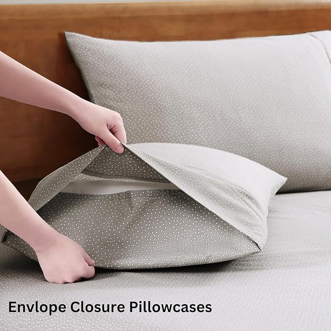 LANE LINEN Twin XL Sheet Set 100% Organic Cotton Cooling Soft - Snowdrop | Twin XL Sheets In Organic Cotton Percale - Crisp Cool Percale Weave, Great For Gifting, Easy-Care Machine Washable