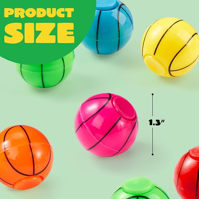 JOYIN 36 Pack Basketball Fidget Spinners for Kids, Goodie Bag Stuffers for Birthday Party, Basketball Party Favors, Fidget Toys Bulk, Stress Balls, Treasure Box for Classroom