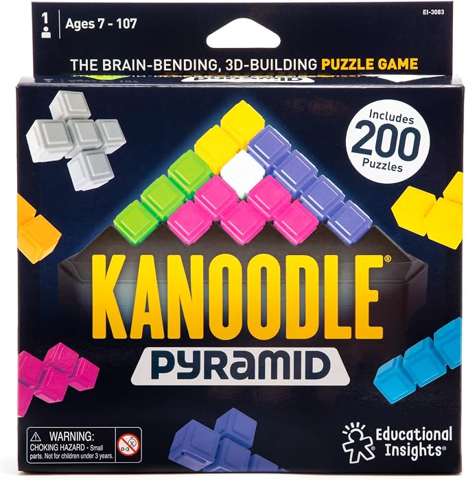 Educational Insights Kanoodle - 3D Brain Teaser Puzzles for Kids, Spatial Puzzle Games for Adults, Teens and Kids, Problem Solving Toys and Logic Puzzles, Single Player Games