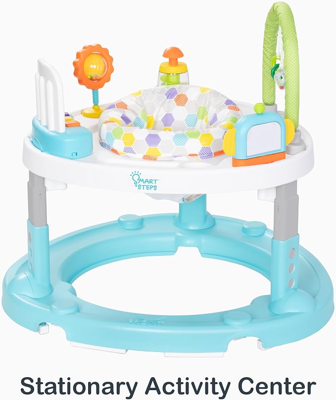 Smart Steps Bounce N’ Dance 4-in-1 Activity Center Walker, Hexagon Dots