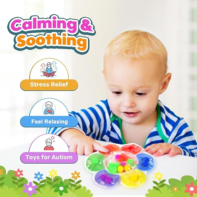ZaxiDeel Sensory Toys Color Sorting Toys: Quiet Fidgets for Classroom Montessori Toy for Toddlers, Preschool Learning Activities Calm Dwon Travel Toy for Boys Girls Gifts Ages 3+