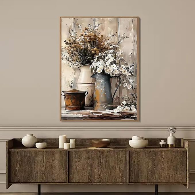 WUDWL Paint by Numbers for Adults and Kids, Painting by Number Kits On Canvas, Number Artist Paint by Number Kit Funny Flower Without Frame DIY Oil Painting Acrylic Paints, Home Wall Decor, 12x16in
