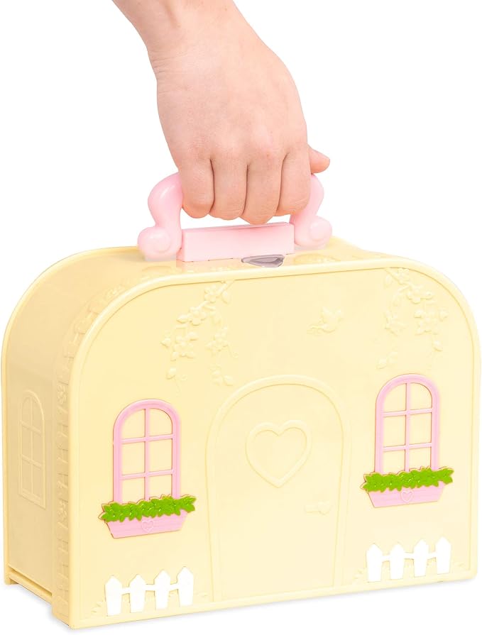 Li'l Woodzeez – Pastry Shop Playset – Compact Travel Suitcase Dollhouse – Furniture & Accessories Included for Pretend Play – Kid's Toy 3+ Years