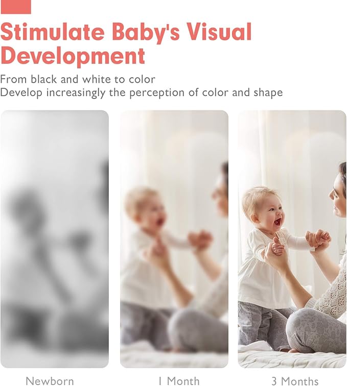 hahaland Contrast Flash Cards for Infants 0-36 Months, Newborn Sensory Visual Stimulation Tummy Time Baby Gift, Educational Brain Development Toys, Black and White Activity Cards 80 Cards