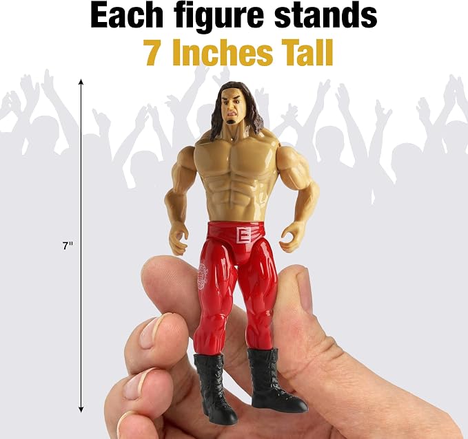 Gift Boutique Action Figures Wrestling Toys Playset for Kids, 16 Piece Wrestler Figure Set with Movable Joints, Large 7 Inch Figures, Ultimate Birthday Party Gifts Wrestlers Accessories