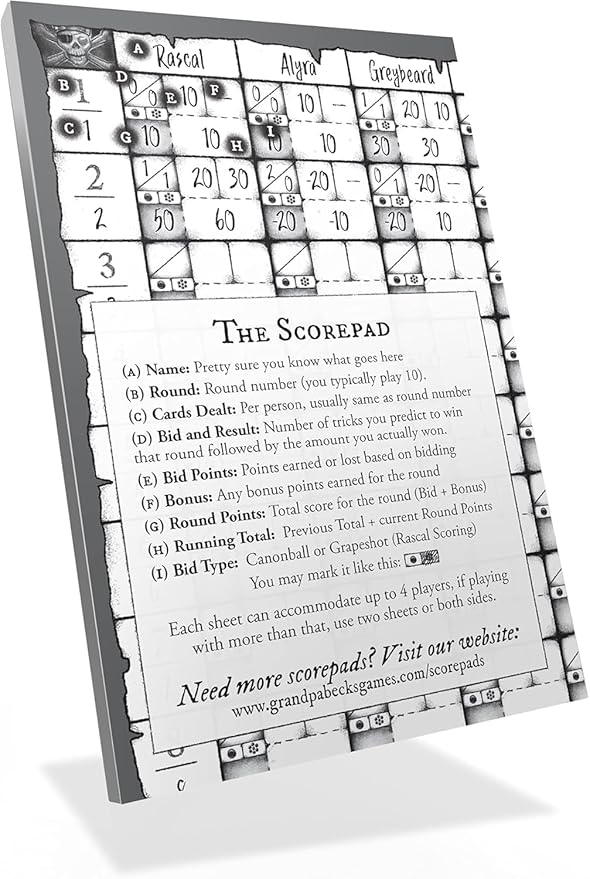 Grandpa Beck's Games Skull King - The Ultimate Pirate Trick Taking Card Game | Strategy Game for Friends, Family, Game Night | from The Creators of Cover Your Assets | 2-8 Players Ages 8+ (Score Pads)