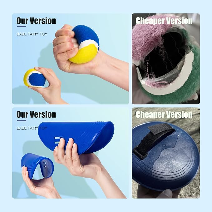 Toss and Catch Ball Game Set, Upgraded Sticky Paddle Ball Set for Kids & Toddlers, Sturdy & Water-Resistant Outdoor Backyard Beach Pool Toy, Birthday Gift for Boys Girls Ages 3-12