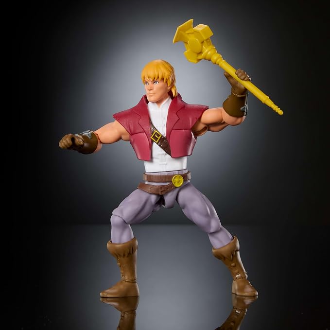 Masters of the Universe Origins Action Figure 200X Cartoon Collection Prince Adam, 5.5 Inch 1980s Motu TV Hero, Detailed Design & Scepter