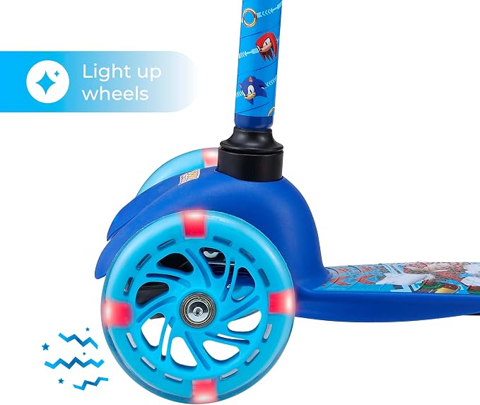 Kick Scooter for Kids, 3 Wheel Self Balancing, Light Up LED Wheels