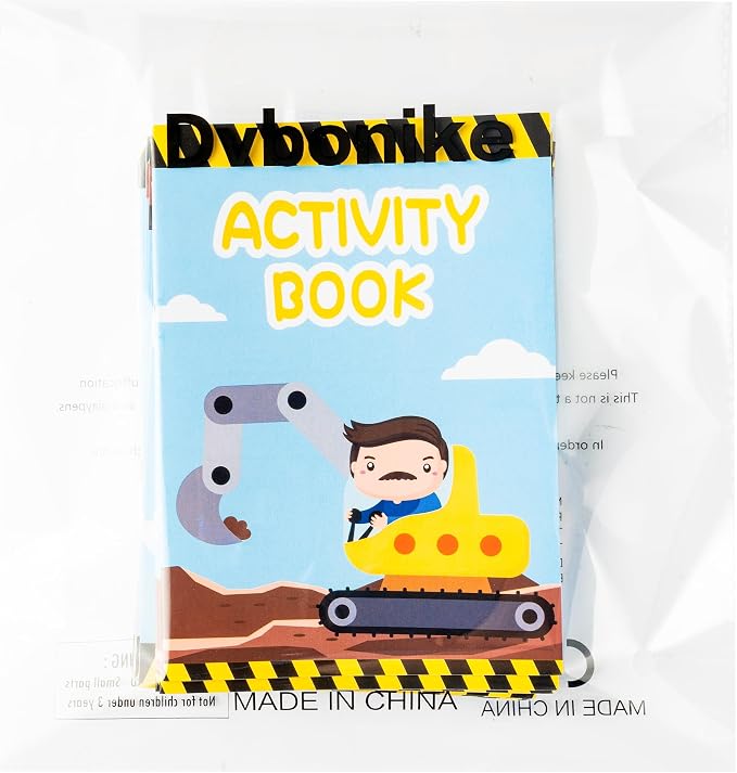Dvbonike 24Pcs Construction Activity Books - Construction Vehicles Mini Fun Games Coloring Book Bulk with Excavator Forklift Truck Party Favors Goodie Bag Stuffers Classroom Rewards Supplies