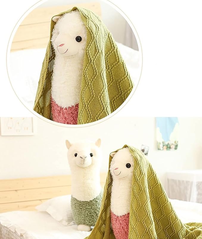 YUKOUQIAN Llama Stuffed Animal Cute Llama Plush Alpaca Toy 9.8 inch for Girls Boys 2 Pieces(Alpaca)