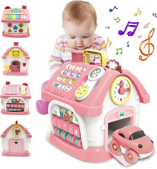 Ming You Montessori Toys for 1.5+ Year Old Girl Gifts - 8-in-1 Musical Learning House Baby Toy, Toddler Toys Age 18M+ Girls Educational Birthday Gifts